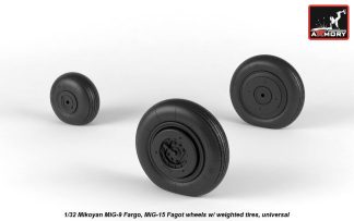 Armory Production 1/48 AH-64 Apache Wheels w/Weighted Tyres Spoked Hubs 