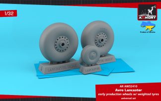 1/32 Avro Lancaster wheels early type w/ weighted tyres