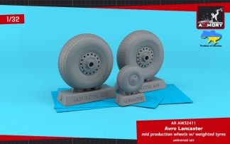 1/32 Avro Lancaster wheels mid type w/ weighted tyres