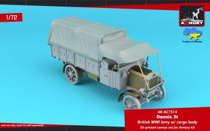 1/72 Dennis 3t British WWI Lorry, canvas set for cargo body