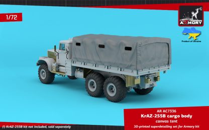 1/72 KrAZ-255B Soviet 6x6 cargo truck canvas tent (for Armory 72450 kit) - Image 7