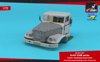 1/72 KrAZ-255B Soviet 6x6 cargo truck winter insulating hood mats (for Armory kits)
