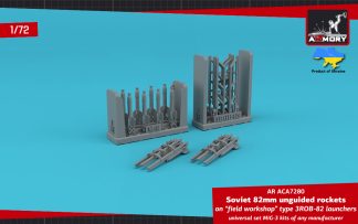 1/72 82mm M-8 unguided rockets on "field workshop type" 3ROB-82 launchers