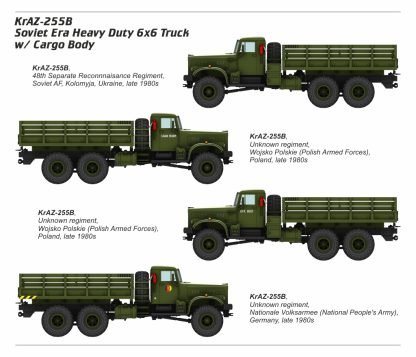 1/72 KrAZ-255B Soviet 6x6 heavy duty truck w/ cargo body - Image 3